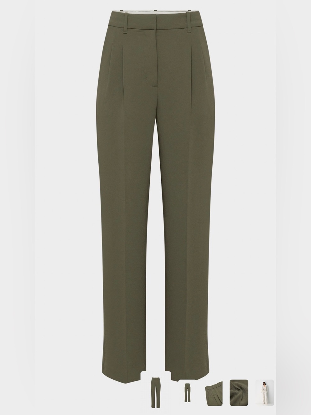Aritzia Effortless Pant - Crepette in Olive Green